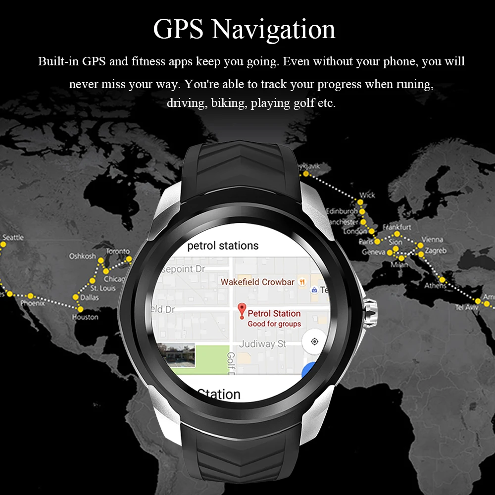 Смарт часы LEMFO LF17 для Android Phone 3g сим карта Wi Fi gps с Whatsapp Модные мужские Шагомер