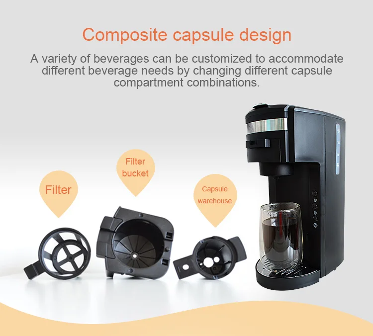 DMWD Мини электрическая K-cup Капсульная Кофеварка капельная американская Кофеварка фильтр кафе порошок Эспрессо чайник бойлер ЕС
