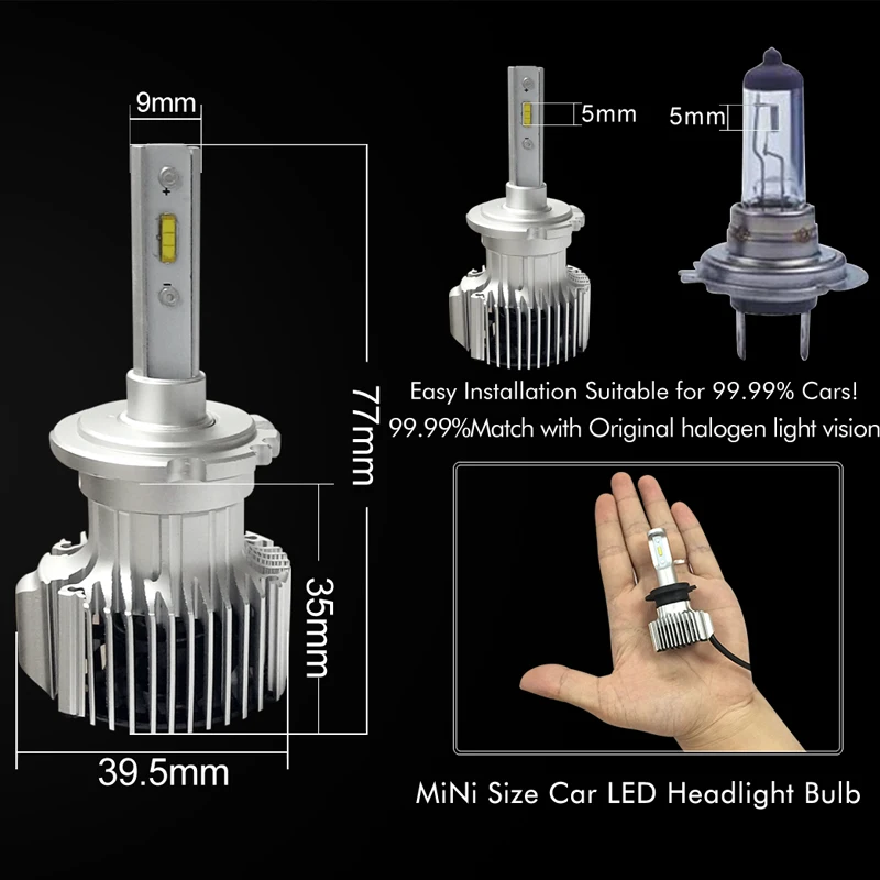 Автомобильные фары D2S Led D2R лампы D1S D3S D4S D1R D3R D4R 72W фары для 8000LM авто фары 6000 К белый свет 12 В Led дальнего света для передней фары автомобиля
