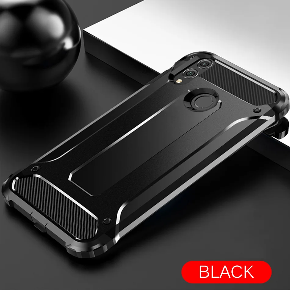 Black Роскошный противоударный защитный чехол для Huawei Honor 10 9 Lite P Smart 8X 7C7A чехол для Huawei Y6 Y7 Prime мягкий чехол - Цвет: Black