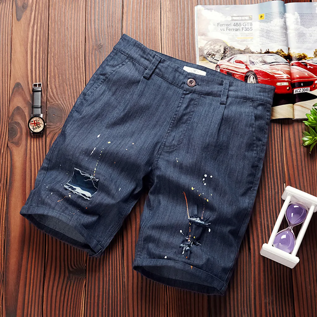 Мужские шорты для отдыха камуфляжные с принтом в виде брызг краски одежда лета 2019