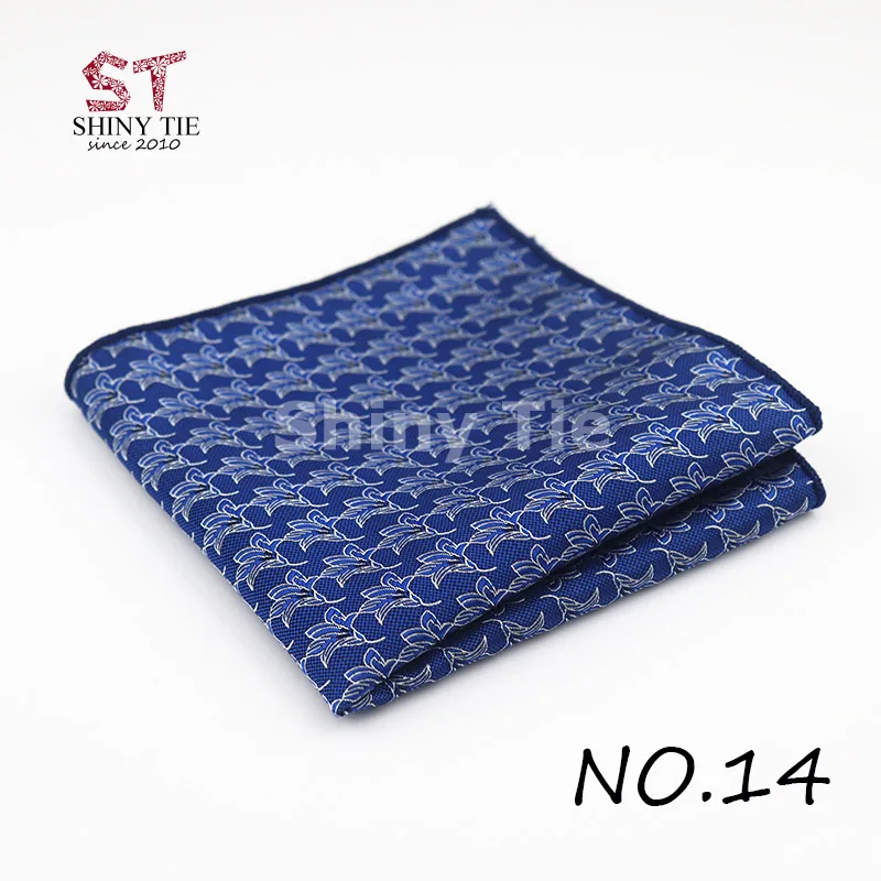 14 Yiyanyang Для мужчин узкие Paisley Pocket Square полиэстер цветок синий серый зеленый Цвета 25*25 см Hanky тонкий жених Костюмы - Цвет: 14