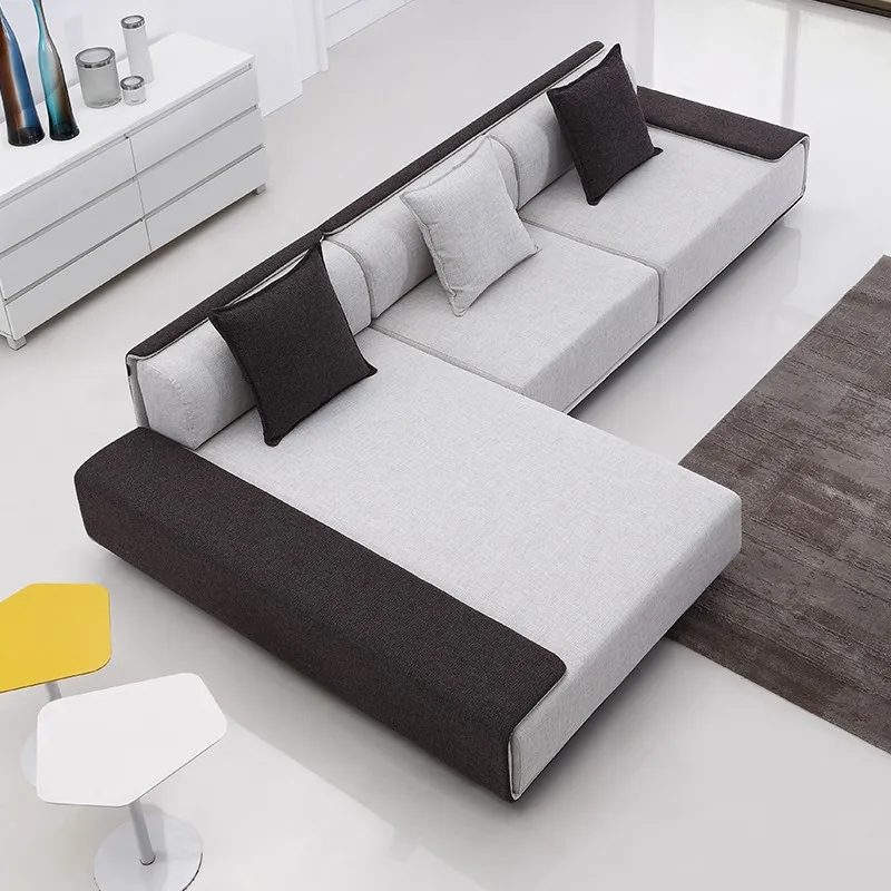 Легкий домашний тканевый секционный диван в скандинавском стиле удобная мягкая