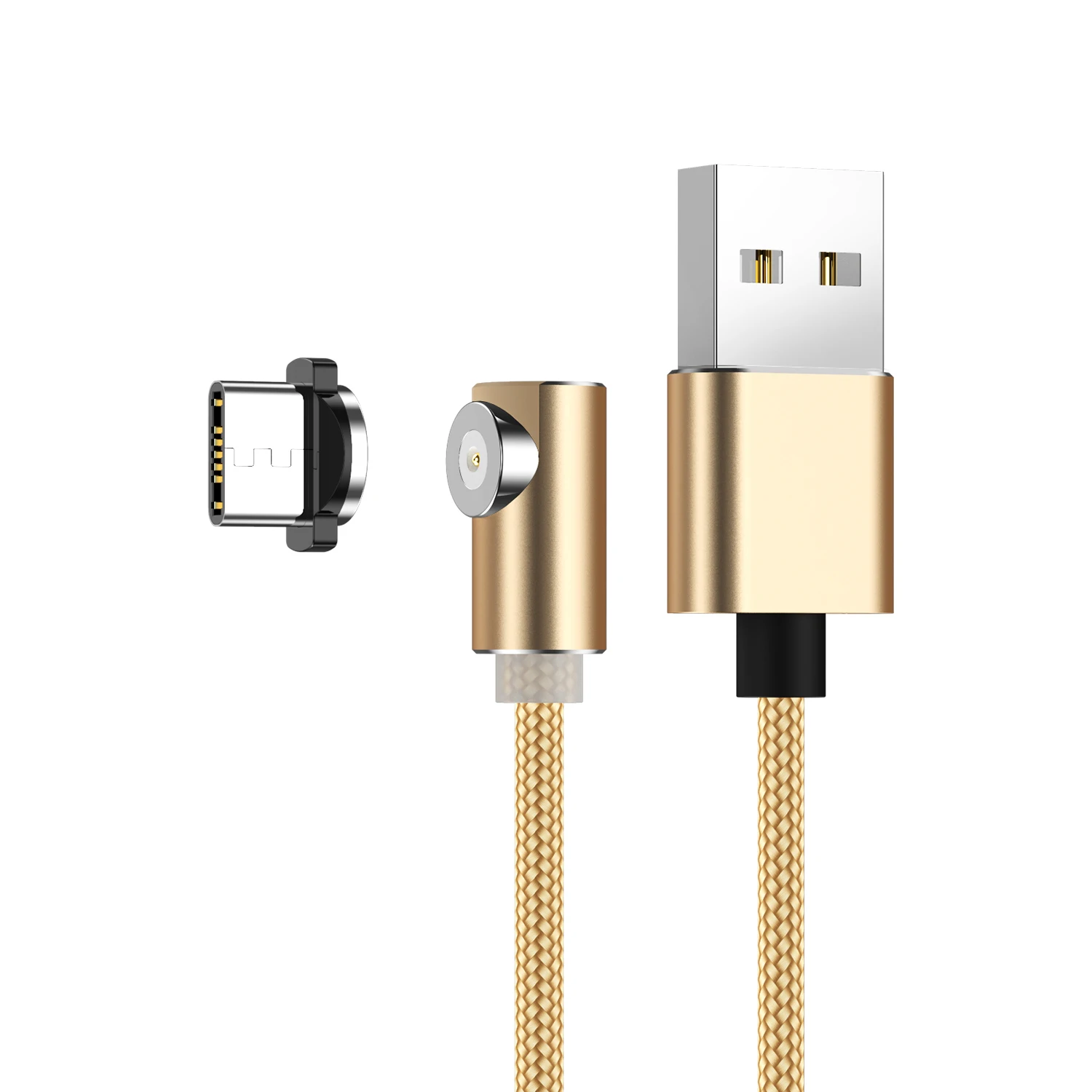 Moskado локоть Magentics кабель быстрой зарядки для Android Micro usb type-C магнит зарядное устройство Шнур для iphone ios - Цвет: For Type C Gold