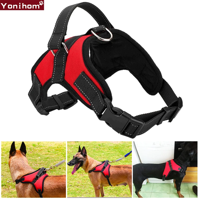 Шлейка жилетка для собак К9 регулируемая светоотражающая лента маленьких и