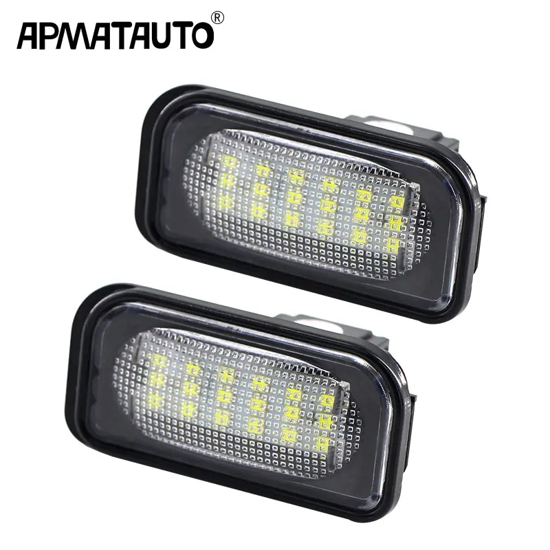 

Apmatauto 2pcs White Led License Plate Light For Mercedes Benz W203 Car Number Plate Lamp For Benz W203 4Door 2001-2007