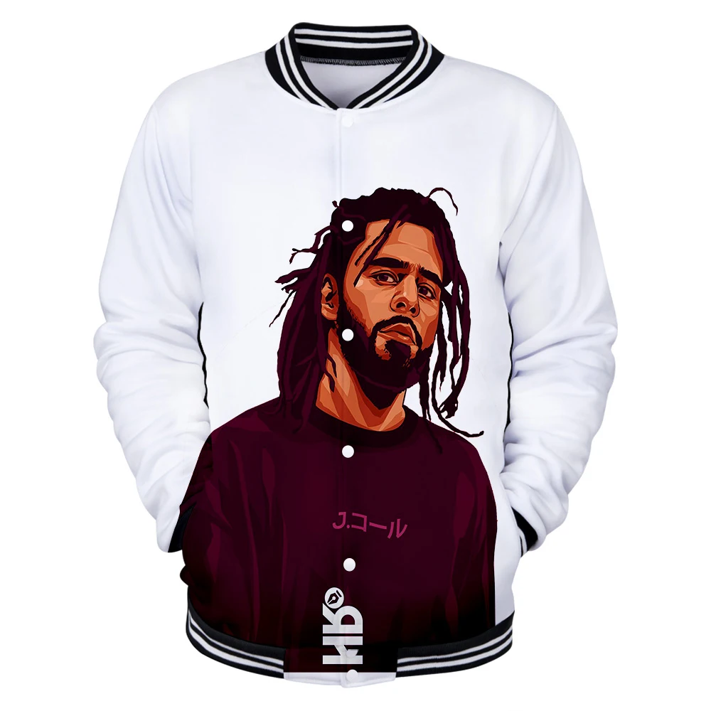 Женская/мужская бейсбольная куртка J. Cole модная повседневная с длинным рукавом в