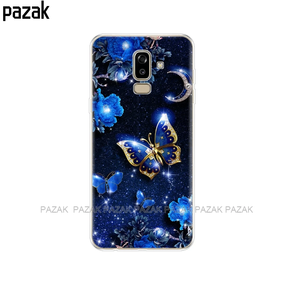 52274 Чехол для samsung Galaxy J8 чехол силиконовый чехол для samsung Galaxy J8 J810 чехол с черным принтом - Цвет: 52274