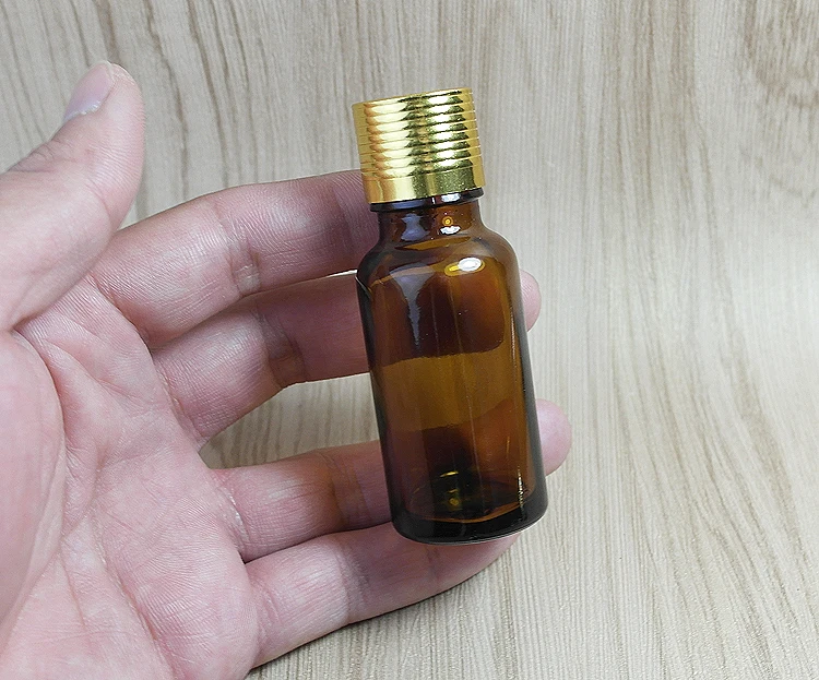 10x20 мл мини Янтарная стеклянная бутылка эфирного масла редуктор и колпачок
