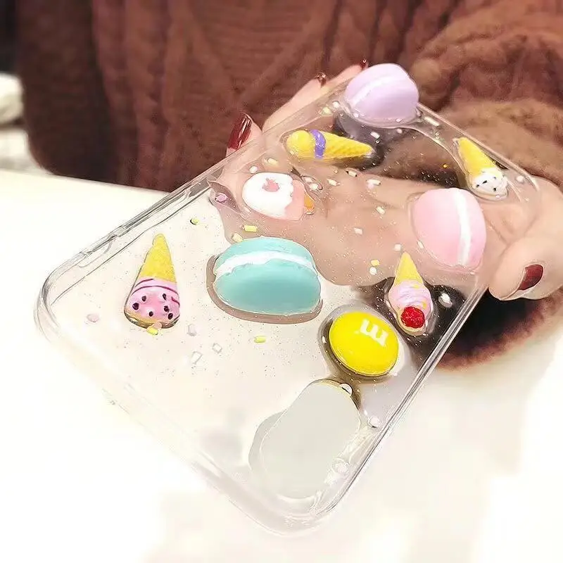 Чехлы для Apple IPhone 6 6s 7 8 Plus X S Xr Xs Max милые 3D чехлы с мороженым торт макарон оболочка