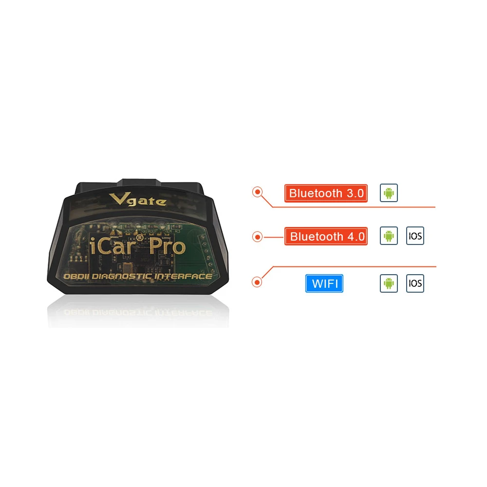 Vgate iCar Pro Bluetooth 4,0/wifi OBD2 сканер для Android/IOS как icar2 ELM327 Bluetooth автоматический считыватель кодов OBDII диагностический инструмент