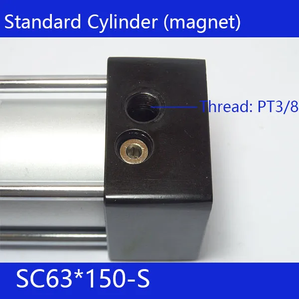 

SC63*150-S 63mm Bore 150mm Stroke SC63X150-S SC Series Single Rod Standard Pneumatic Air Cylinder SC63-150-S