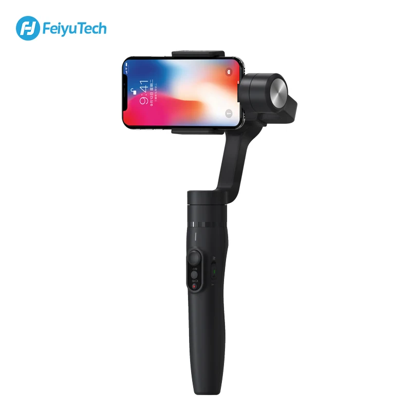 Black FeiyuTech Vimble 2 ручной смартфон гиростабилизатор Feiyu 3-осевой шарнирный стабилизатор с 183 мм телескопическая стойка для телефона для iPhone X 8 XIAOMI samsung - Цвет: Black