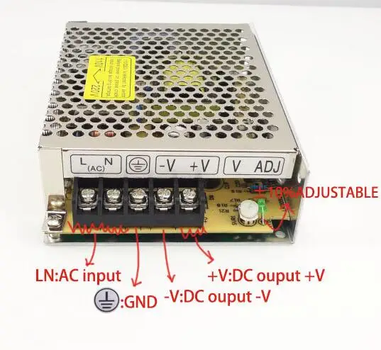 Одиночный выходной переключатель режим питания AC в DC конвертер светодиодный