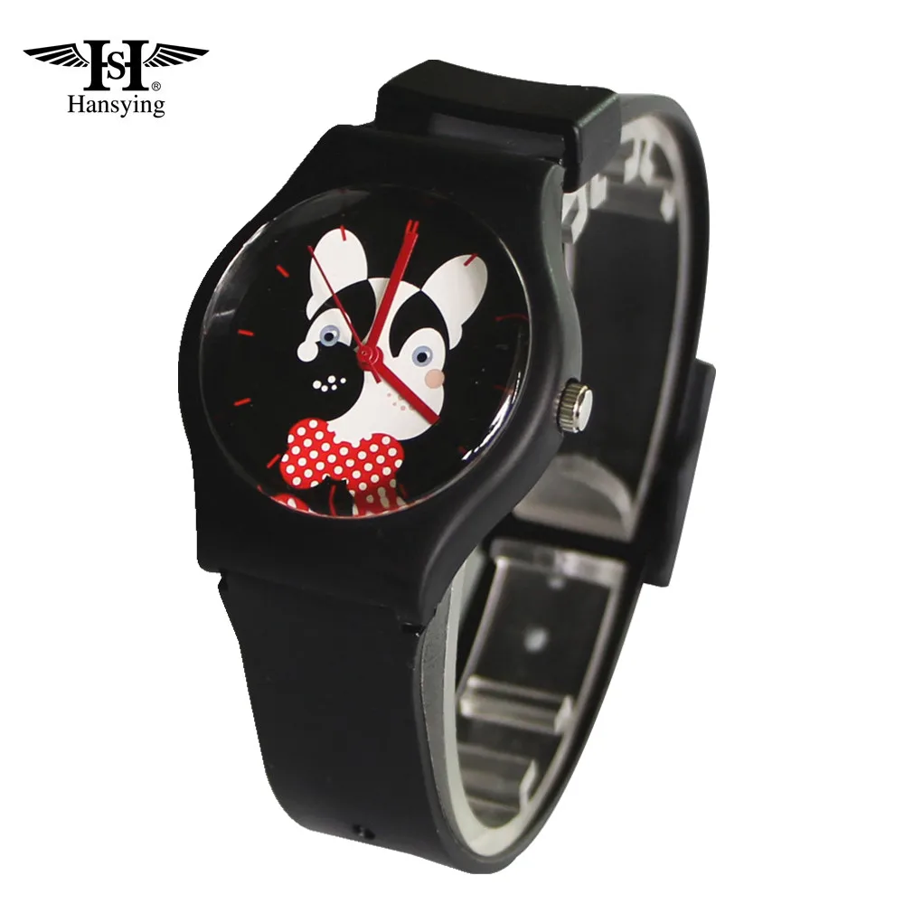 SBW1002B Hansying мультфильм Мини собака дизайн мальчик девочки дети и студентка Женщины наручные водонепроницаемые кварцевые часы - Цвет: SBW1002B