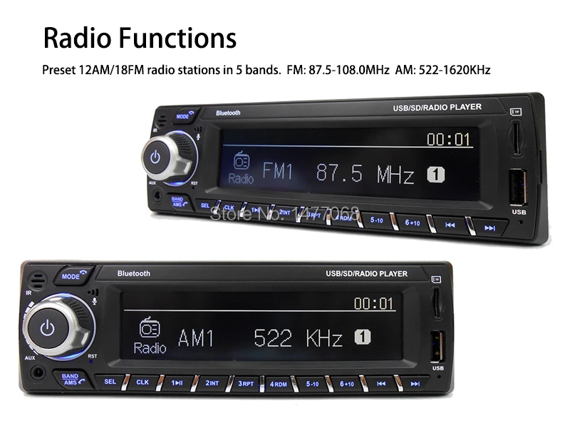 1 Din DAB Автомобильный радиоприемник Bluetooth Стерео Аудио A2DP Громкая связь RDS FM AM TF USB APP Пульт дистанционного управления ISO В