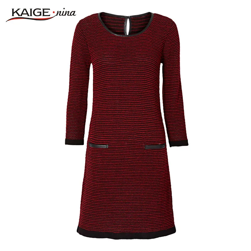 Kaige. Nina, женское платье,, осенние платья, одноцветные, рукав три четверти, женская одежда, офисные женские платья, 18026 - Цвет: picture2