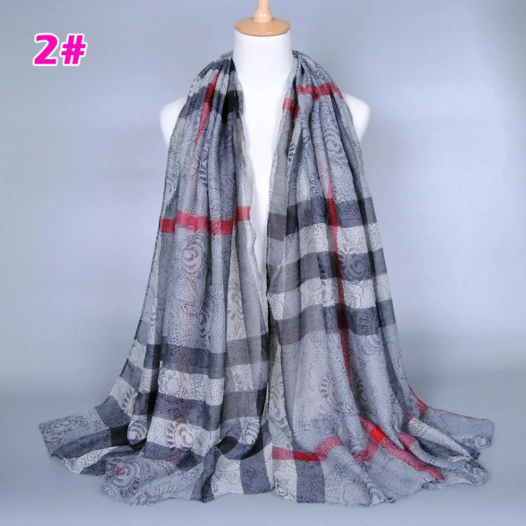 120 шт Новая мода арабский стиль полосатый шарф шаль пашмины/шарфы |