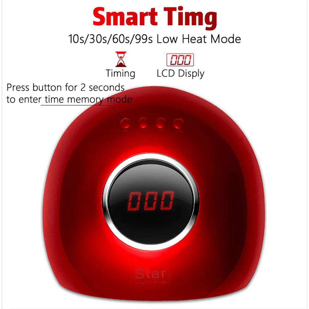 72 Вт Светодиодная УФ лампа для ногтей инфракрасный датчик Гель лак Сушилка всех