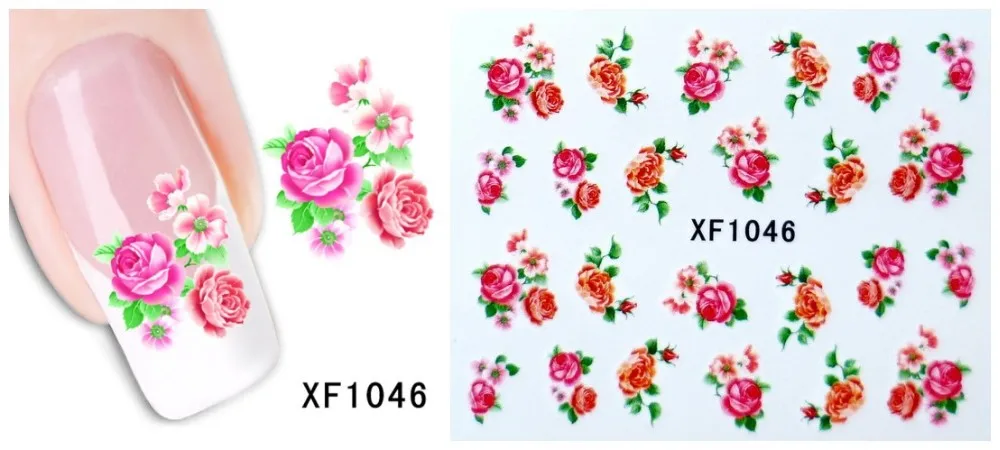 YWK 60 листов цветок DIY Переводные картинки для ногтей переводные наклейки для маникюра