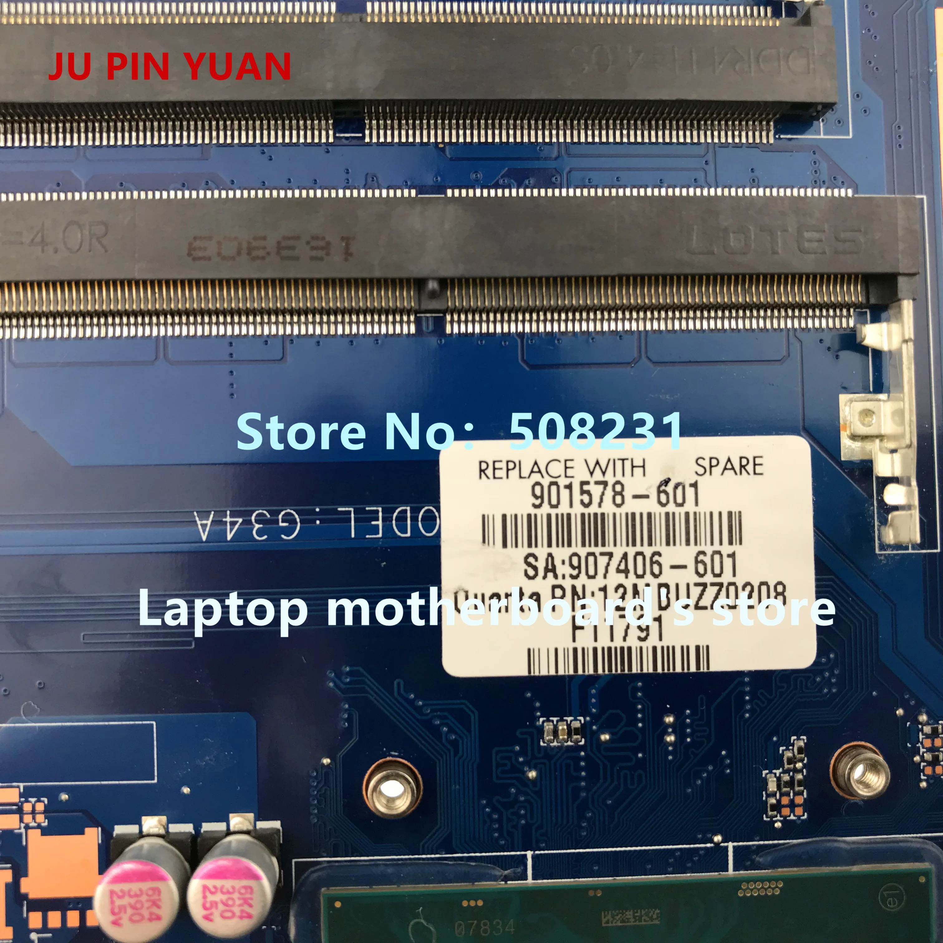 JU PIN Юань 601-903241 448.08J04.0011 для hp Pavilion x360 Кабриолет 13-u Материнская плата ноутбука PentN3710 полностью протестирована