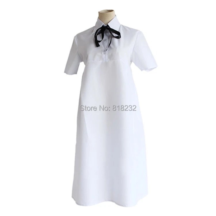 GANGSTA Nina White Short Sleeve Dress Nurse Uniform Outfit Cosplay Costumes |