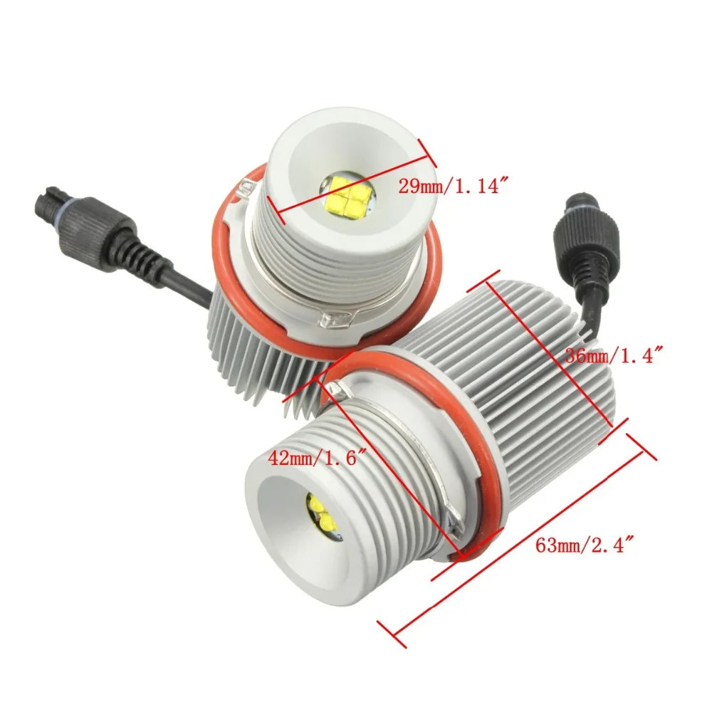 2 шт. ОШИБОК белый 40 Вт высокое Мощность чип светодиодный маркер Ангельские