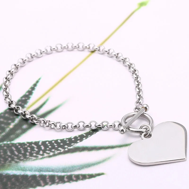 Женский браслет MYLONGINGCHARM из нержавеющей стали 23x30 мм на заказ с надписью