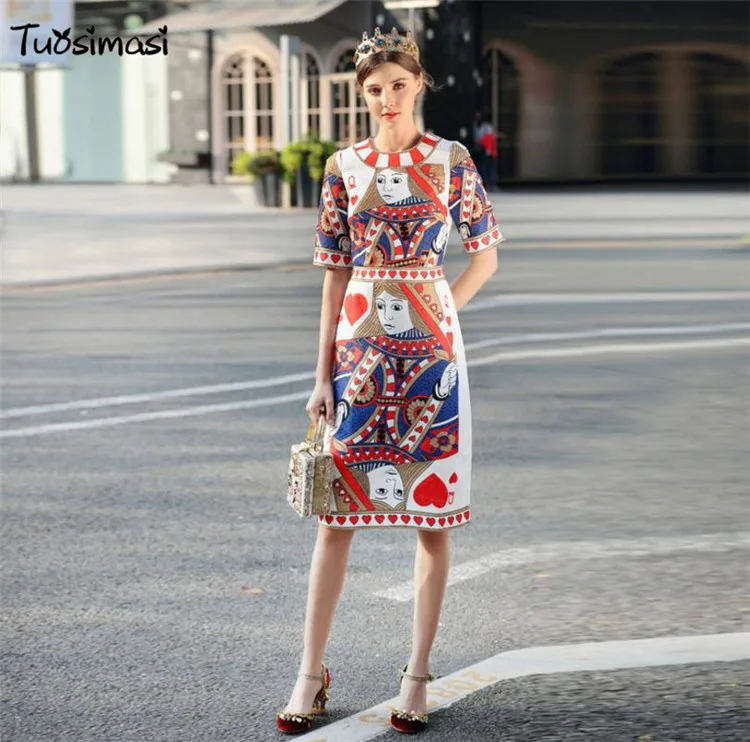 2018 Весна женская новая Одна деталь покер печати нескольких Повседневная