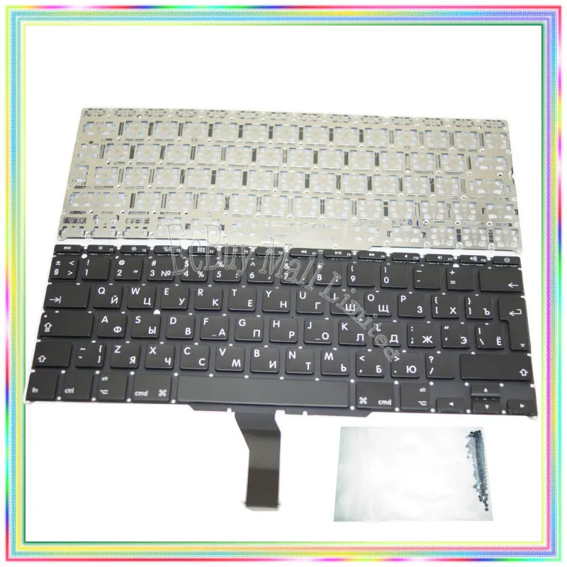 Совершенно новая русская клавиатура без подсветки и винтов для клавиатуры Macbook Air