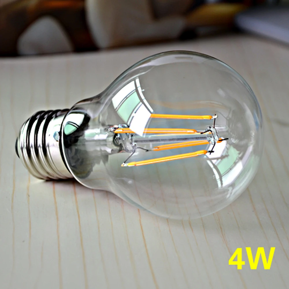 Диммируемая Светодиодная лампа накаливания E27 2/4/6/8 Вт 220 В|bubble bulb|filament bulbbulb 220v |