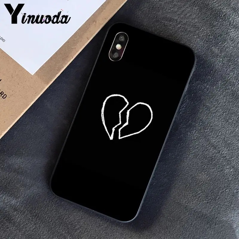 Yinuoda разбитое сердце новое поступление черный чехол для телефона iPhone 8 7 6 6S 6Plus X XS MAX 5 5S SE XR 10 Чехол