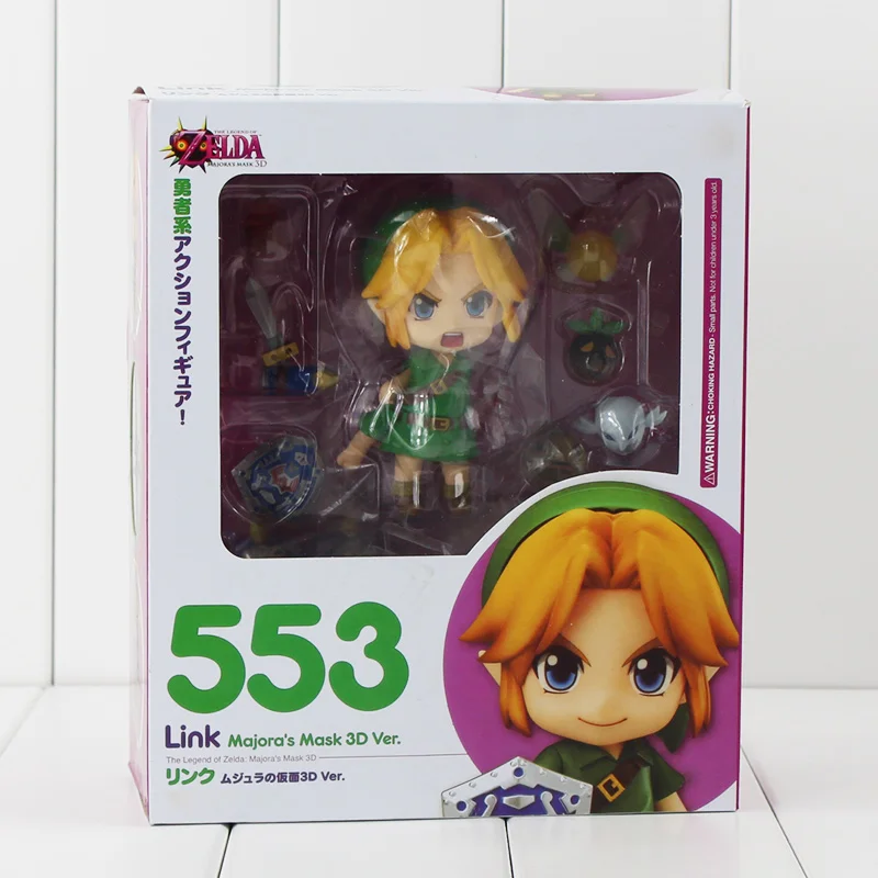 Nendoroid 553 in Box Link Boy фигурка Figma 284 153 Nendoroid 553 413 733-DX 733 Majoras маска 3D череп ребенок окарина модель игрушки - Цвет: Nendoroid 553 in Box