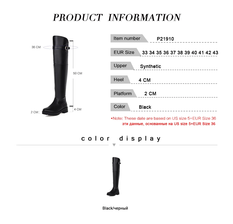 RIZABINA Women Round Toe Flat Over Knee Boot Winter Warm Leisure Knight Long Botas Footwear Shoes P21910 Size 33-43 | Обувь