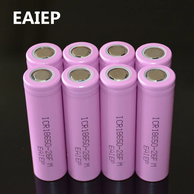Оригинальные Литий ионные аккумуляторы EAIEP 8 шт./лот 18650 3 7 в 2600 мАч аккумуляторные
