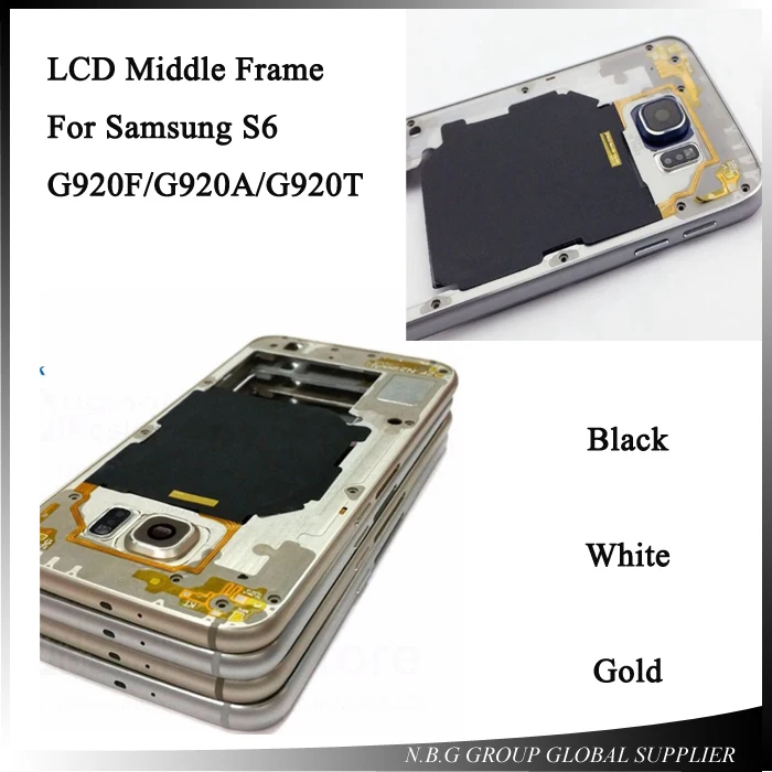 Высококачественная средняя рамка для Samsung Galaxy S6 G920F G920A сменная панель экрана