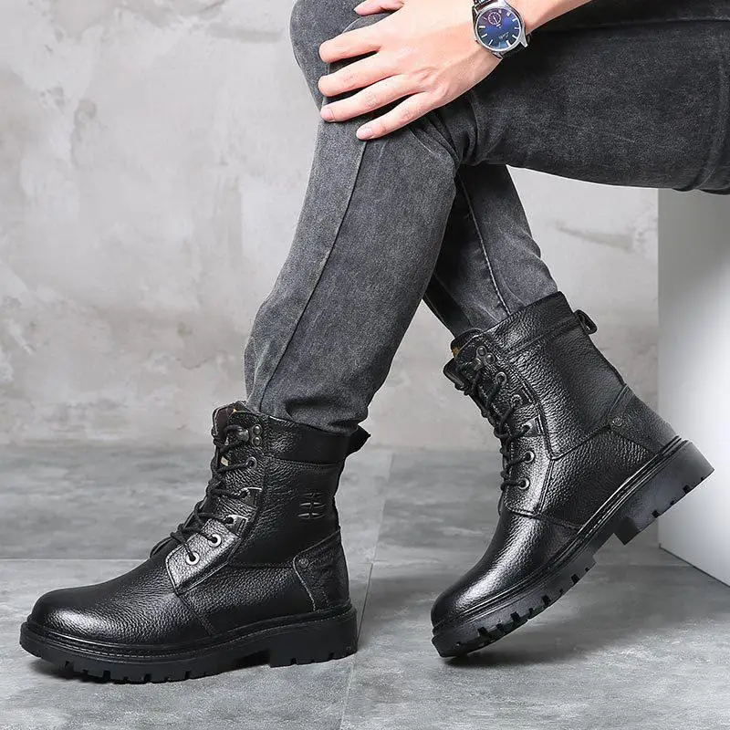 2017 г. Новые зимние модные удобные теплые Слипоны мужские утепленные ботинки |