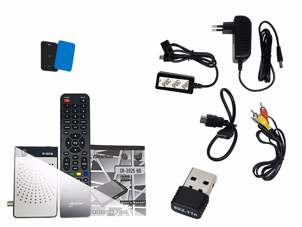 Мини DVB-S2 SR2025HD Sunplus1507 чипсет H.265 спутниковый рецептор с 1 год Европа CCcam-клины Youporn Youtube поддержка STB