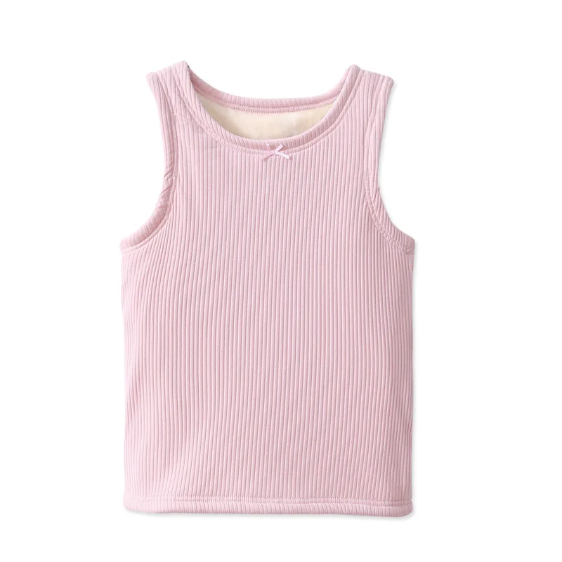 Pink Унисекс; детская зимняя флисовая жилетка; пальто; детская теплая одежда для мальчиков и девочек; жилет; шесть цветов - Цвет: Pink