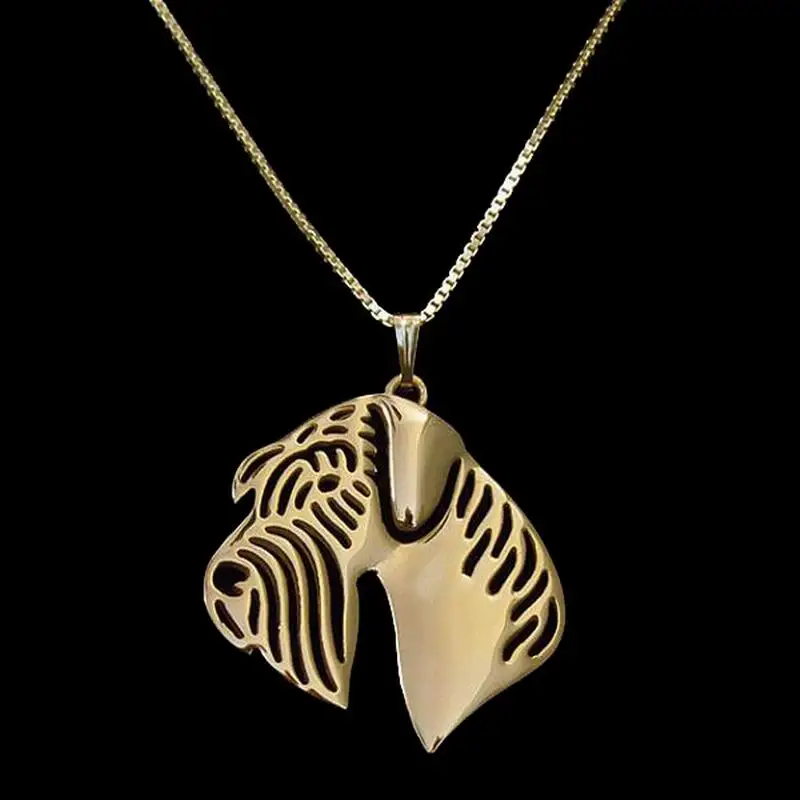 Женский сплав гигантские ожерелья &quotШнауцер&quot Влюбленные Металлические