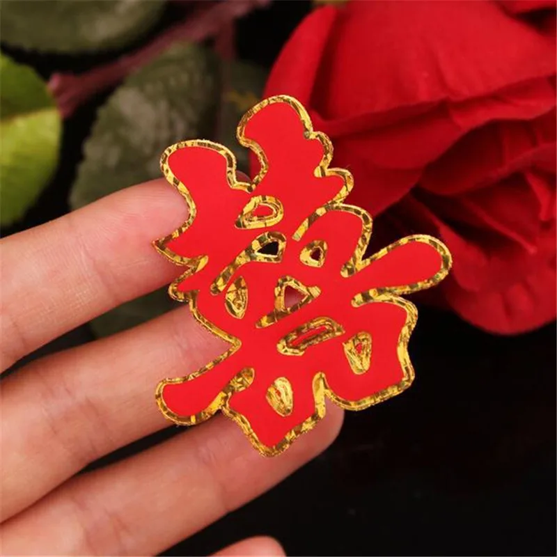 Китайские свадебные красные золотые лазерные блестящие бумажные резные дверные