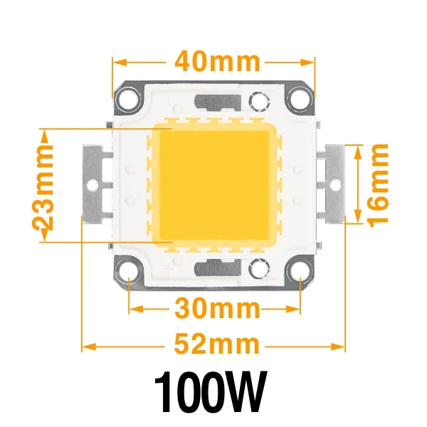 100W 10 Вт 20 Вт 30 Вт 50 Вт 100 Вт светодиодный чип высокой яркости 9-12 в 30-36 в холодный белый теплый белый DIY для прожектора прожектор с Драйвером - Испускаемый цвет: 100W