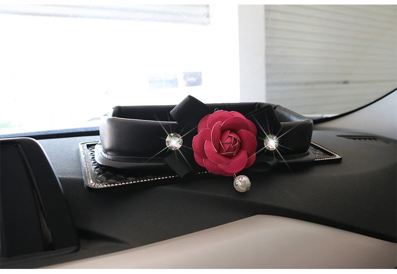 Серия Camellia, наборы, аксессуары для салона автомобиля, кожаный чехол на руль, авто Кристалл, подголовник, подушки, коробка для салфеток, подлокотник