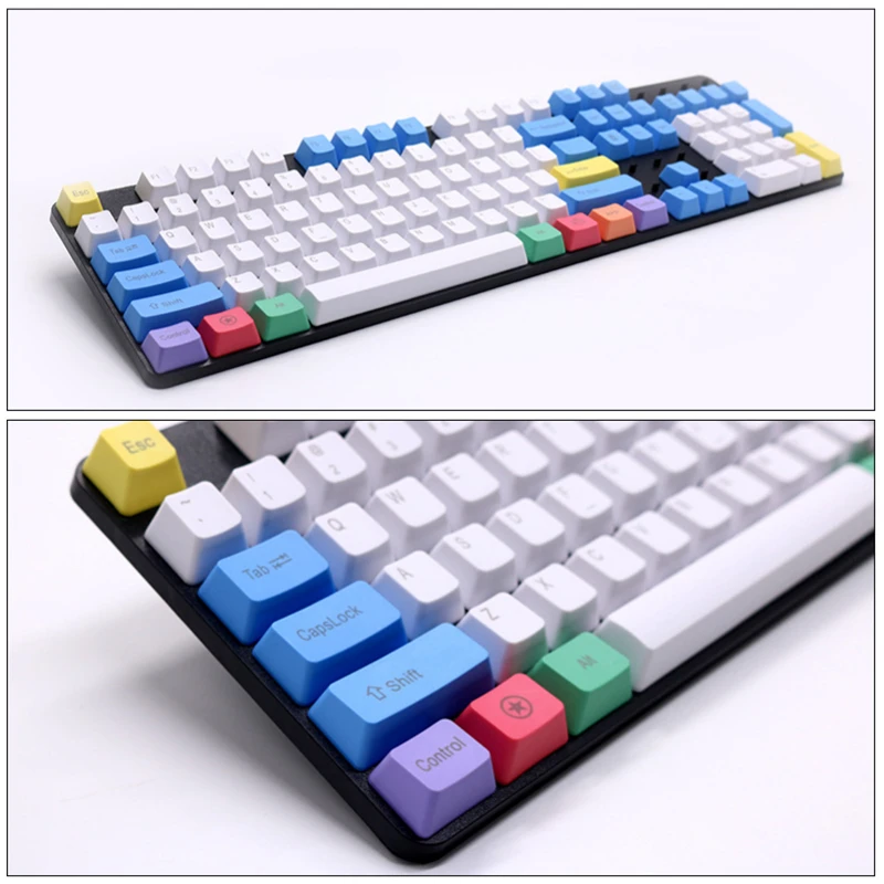 Ретро Keycaps PBT Пустой Толстый Мел Keyset Keycap для Cherry MX переключатели механическая