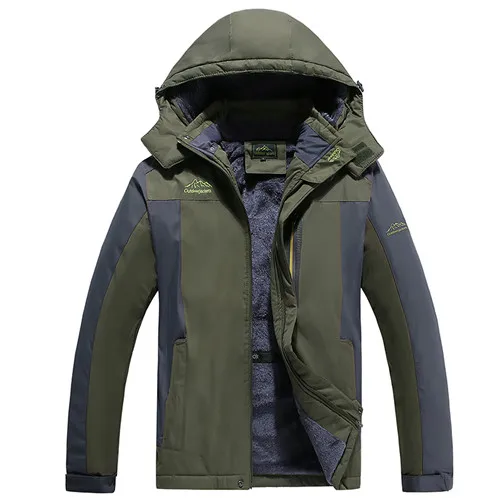 military XIYOUNIAO, мужская зимняя куртка, 7XL, 8XL, 9XL, толстая, теплая, ветровка, парка, пальто, мужская, повседневная, съемная, с капюшоном, водонепроницаемая, мужские куртки - Цвет: military
