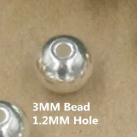 BoYuTe 500 шт 5 размеров 3 мм 4 мм 5 мм 6 мм 8 мм Твердый латунный материал Металл Diy бусины для изготовления ювелирных изделий - Цвет: 3MM Silver Plated