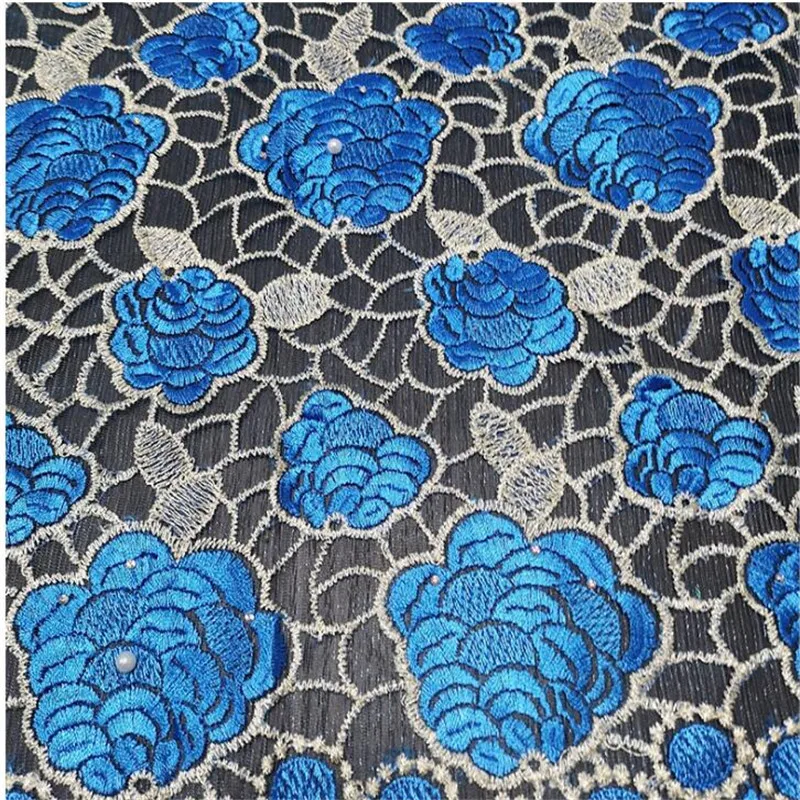 Цветочная африканская кружевная ткань 2019 Высококачественная французская