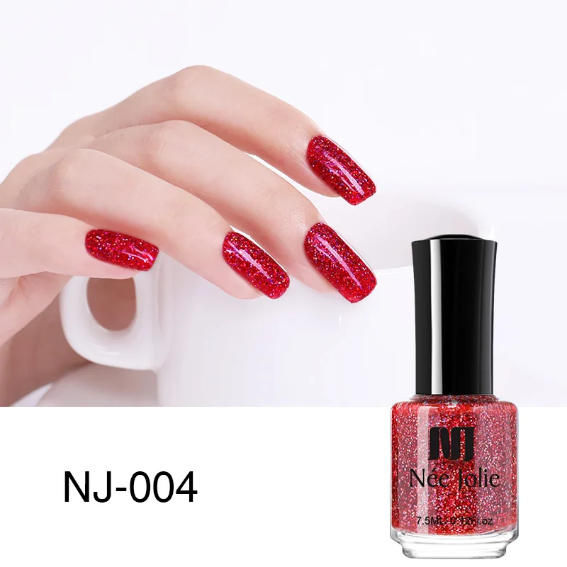 7.5ml NJ004 NEE JOLIE Блеск Мерцающий Блестящий лак для ногтей с блестками чистый цвет ногтей лак DIY маникюр Дизайн ногтей лак - Цвет: 7.5ml NJ004