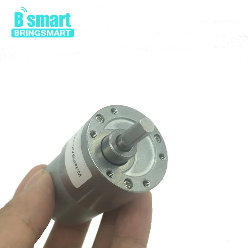 Bringsmart JGB37-3530, работающего на постоянном токе 12 В в Шестерни мотор высокий крутящий момент мотор редуктора обратный постоянного тока 24В Шестерни коробка для Шестерни s Металл Мини Электрический мотор