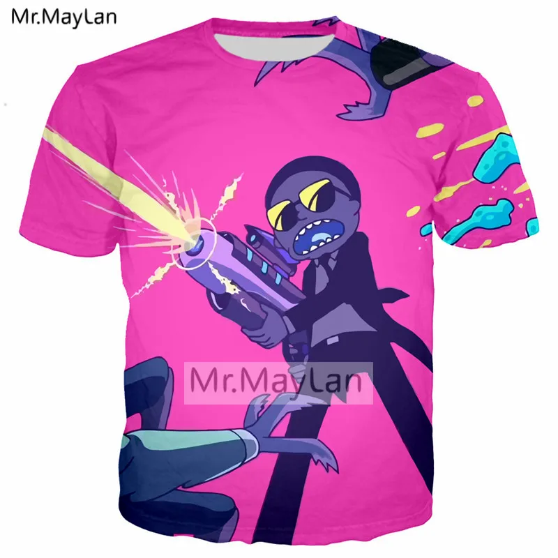 16 Харадзюку закат Рик и Морти мультфильм 3D печать футболка для мужчин/wo Мужская Уличная Хип-Хоп футболка Топы Одежда camiseta - Цвет: 16